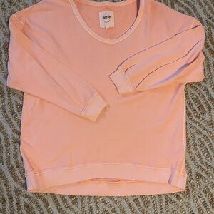 Aerie Women's peach Crew Neck lightweight Swestshirt